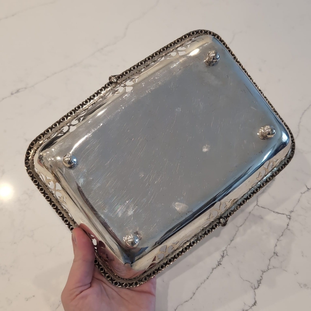 Vintage Antique French Regency Renaissance Style Silverplated Serving Dish - Picture 7 of 7